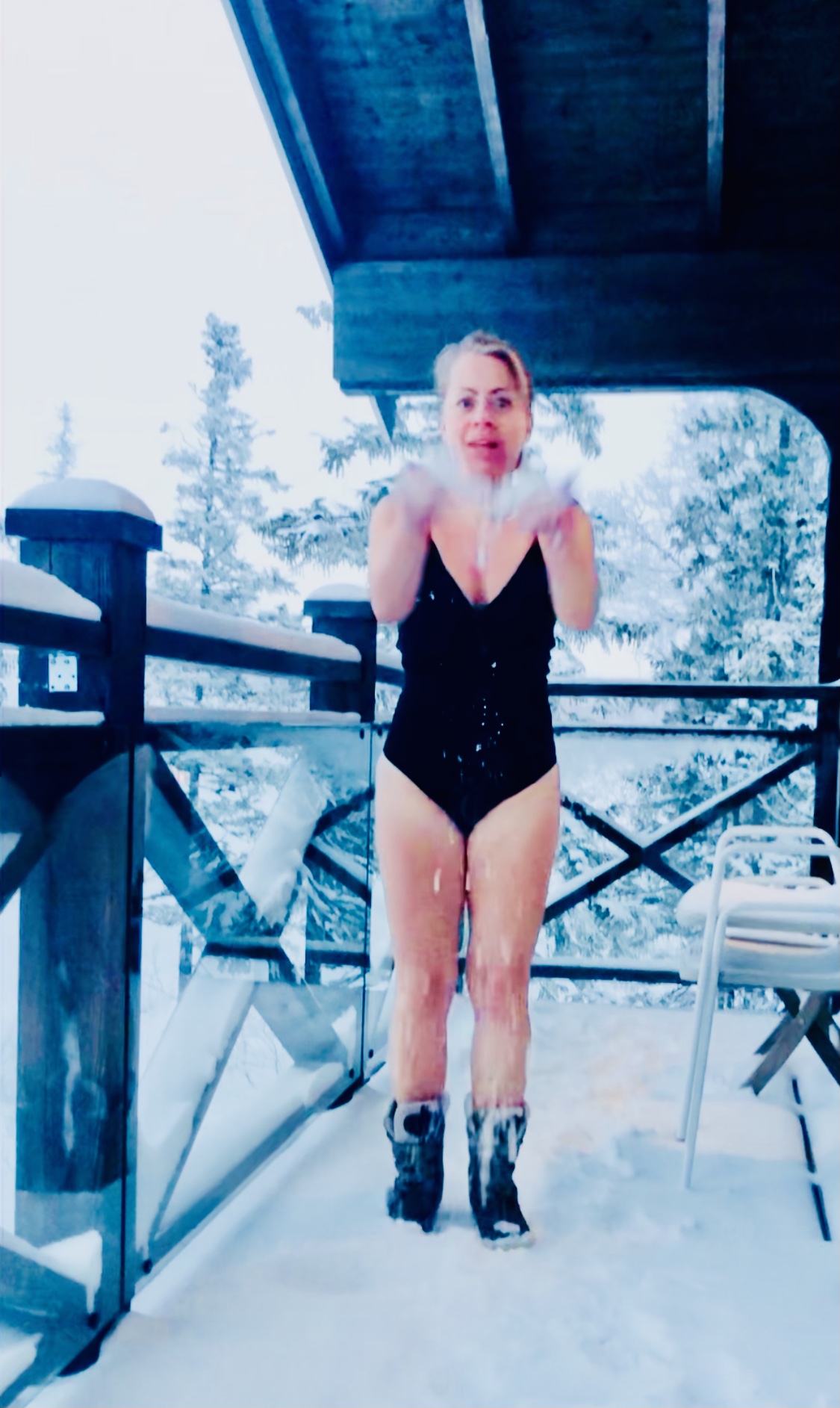 Snöbad i Åre