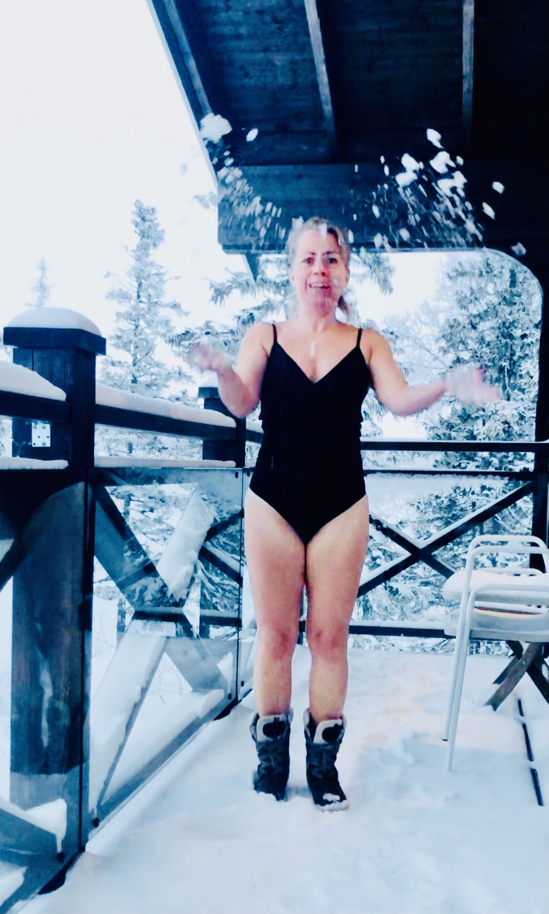 Snöbad i Åre