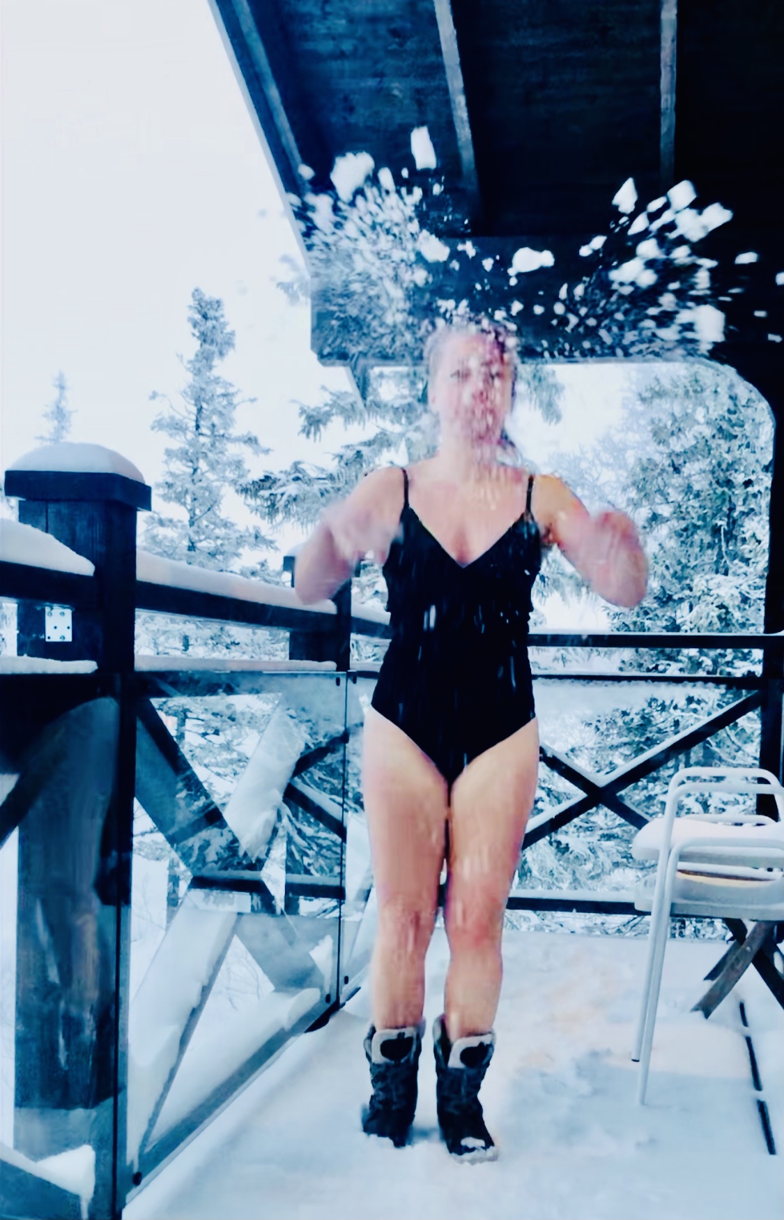 Snöbad i Åre