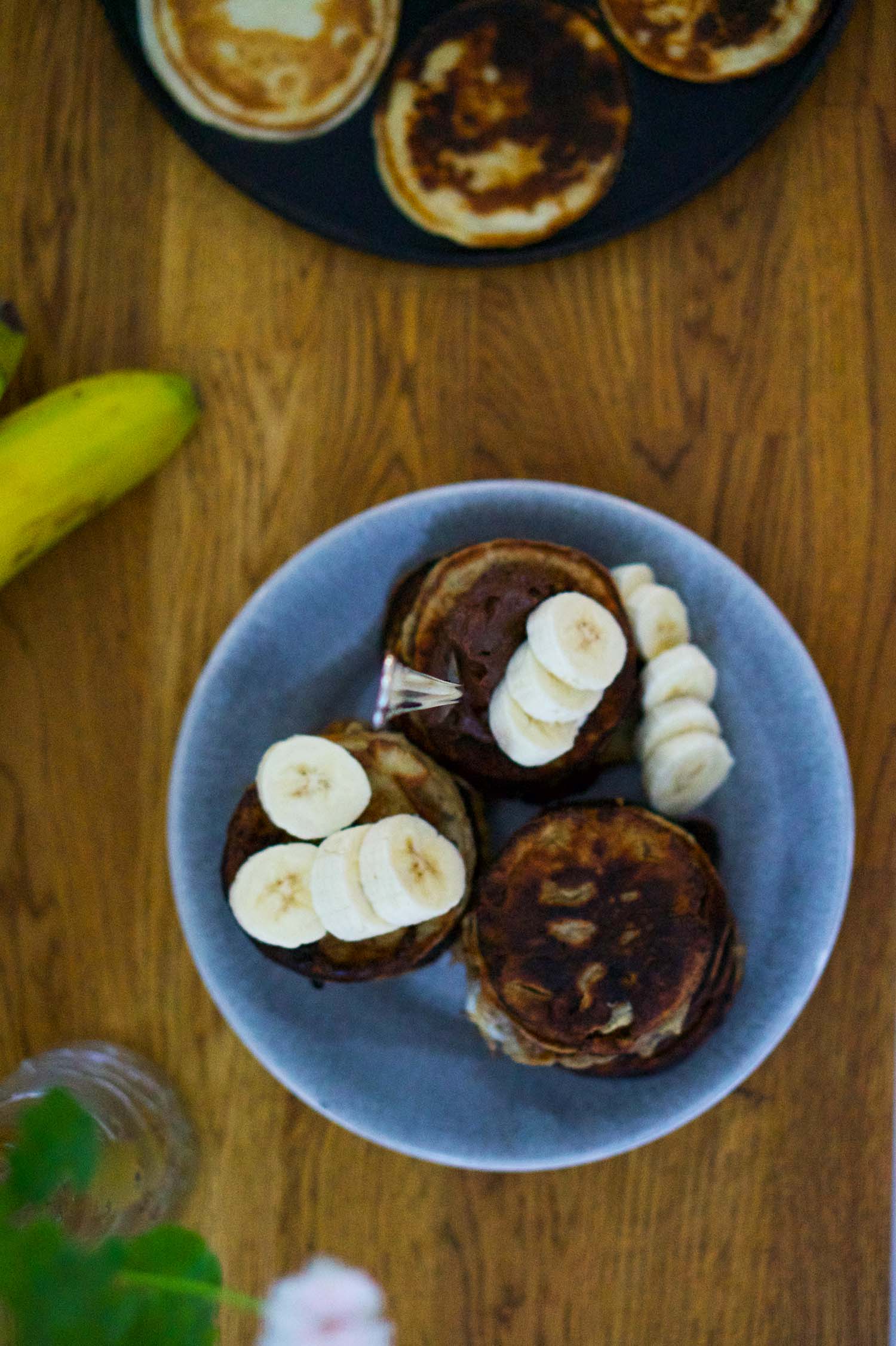 Plättar med banan och nutella - nyttigt recept