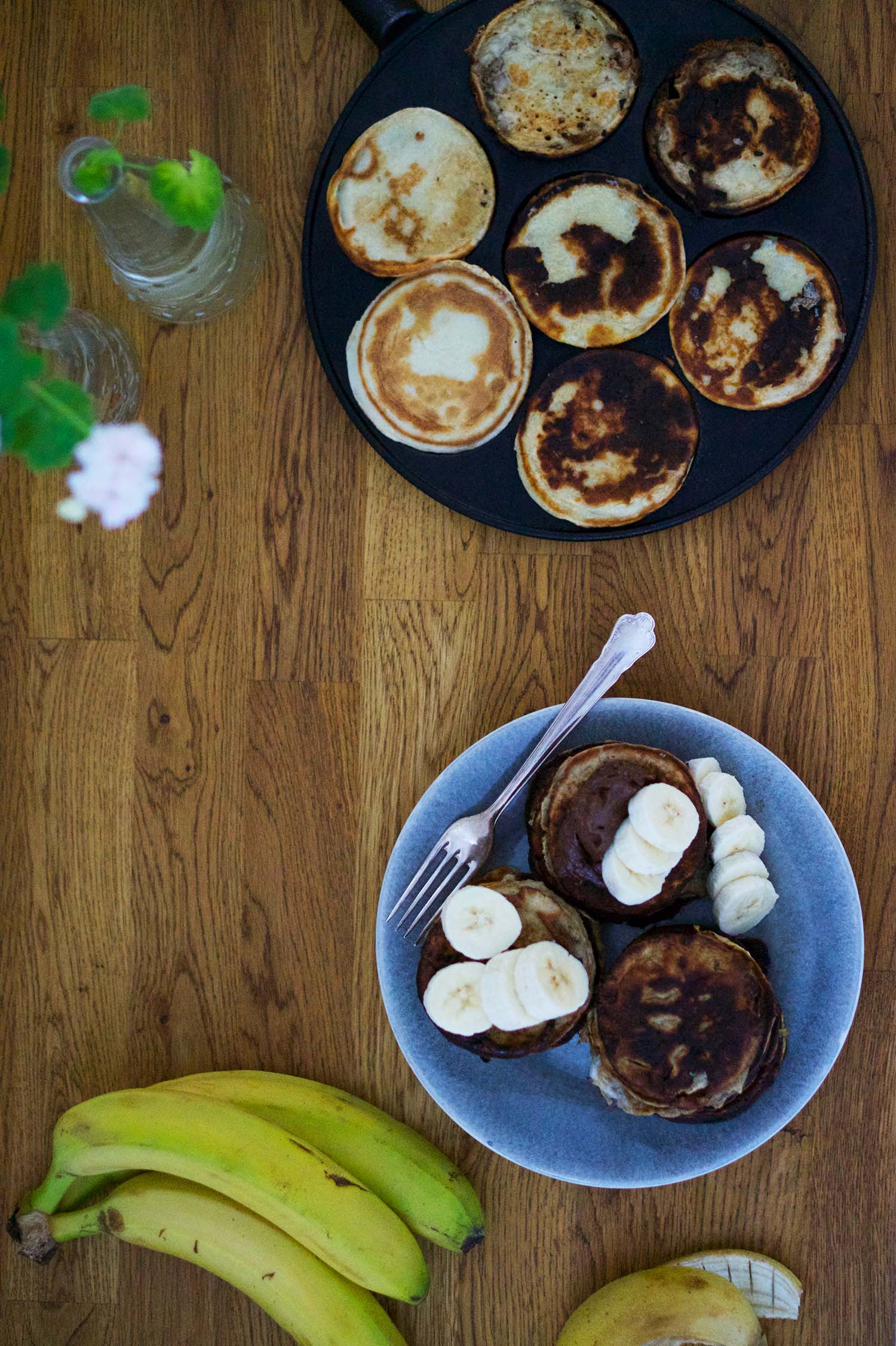 Plättar med banan och nutella - nyttigt recept