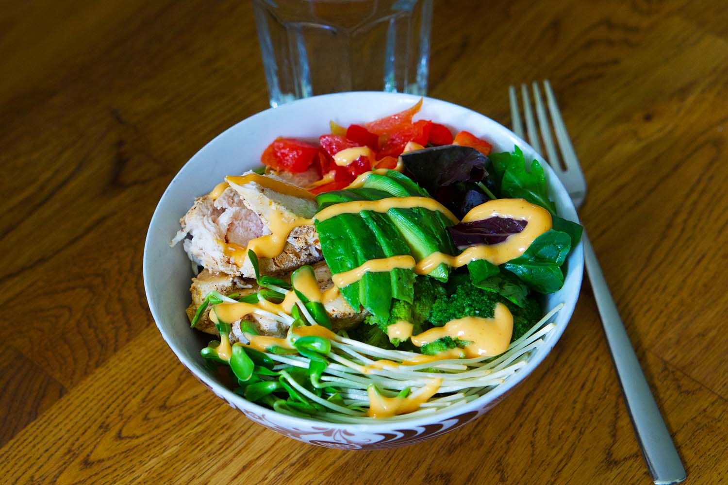 Pokébowl med kyckling recept