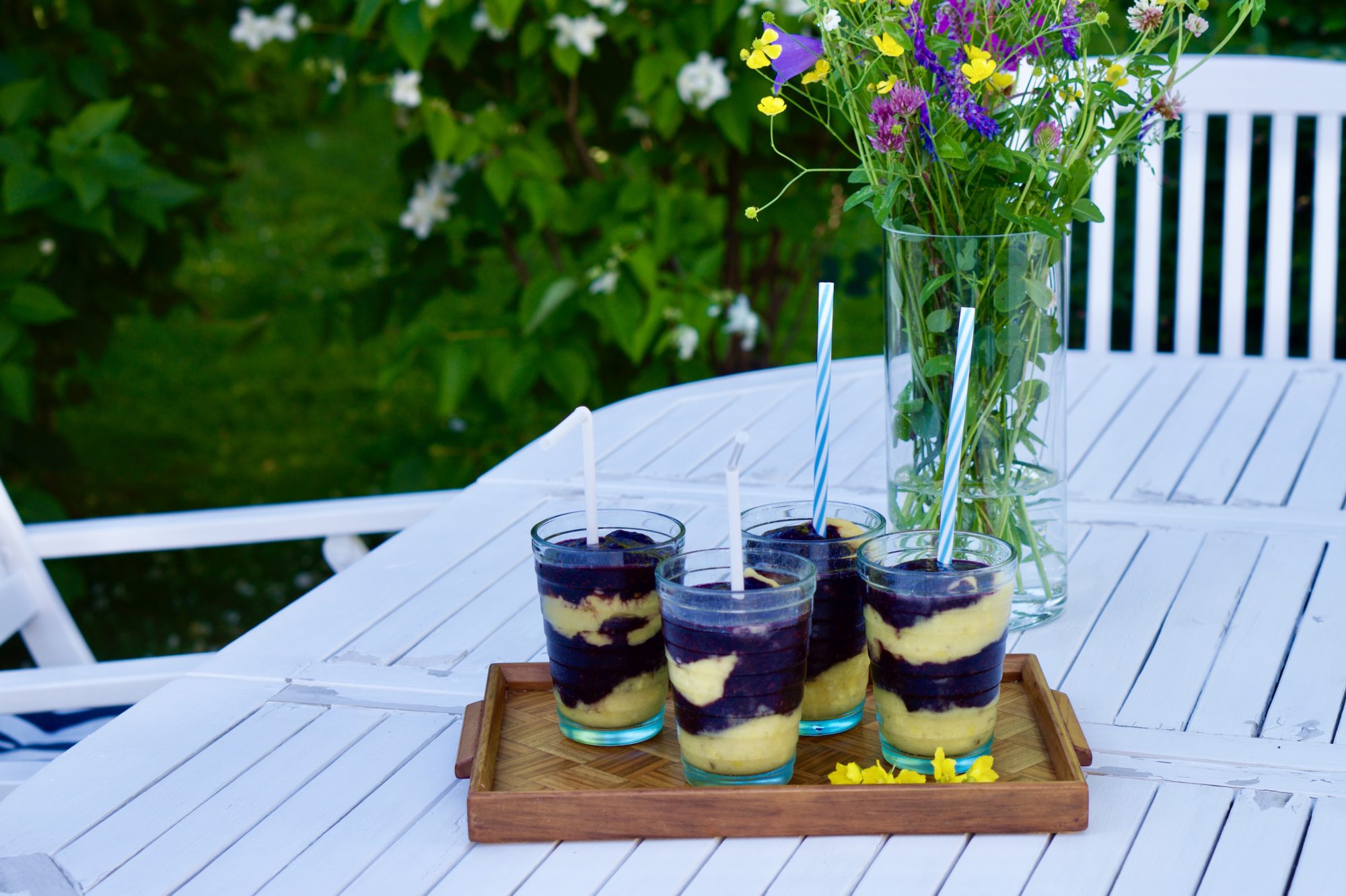 En smoothie om dagen - recept på randig smoothie