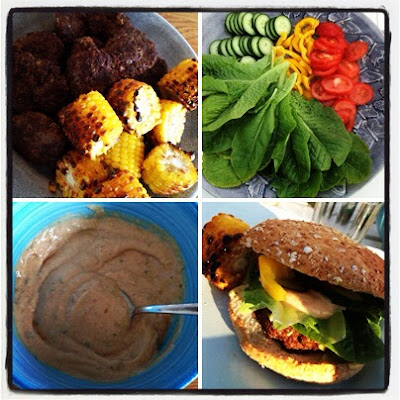 Grillmiddag - Grillmiddag med hamburgare - recept på hemmagjord hamburgerdressing