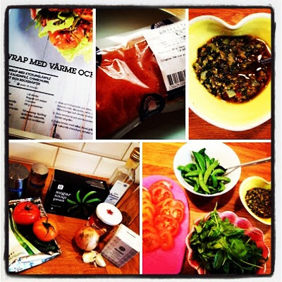 IMG_2577 - Het wrap med kalkonfilé, chimichurri, tomat och sockerärtor