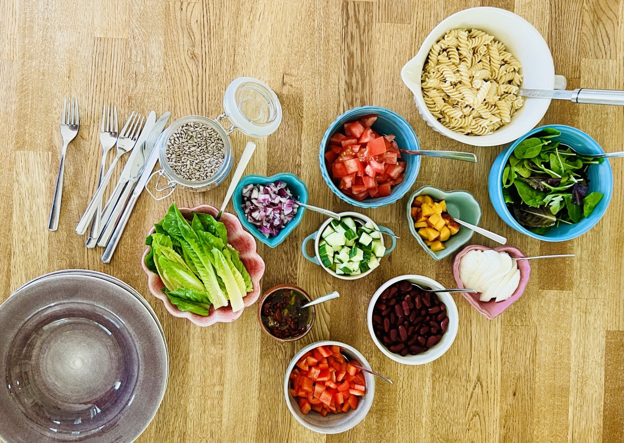 Vegetarisk pastasallad - recept