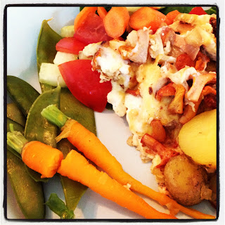 Kantarellomelett-3 - Trädgårdsmat och kantarellfråga