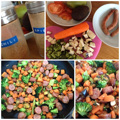 Marrakeshinfluerad-sallad-med-lammkorv - Marrakechinfluerad sallad