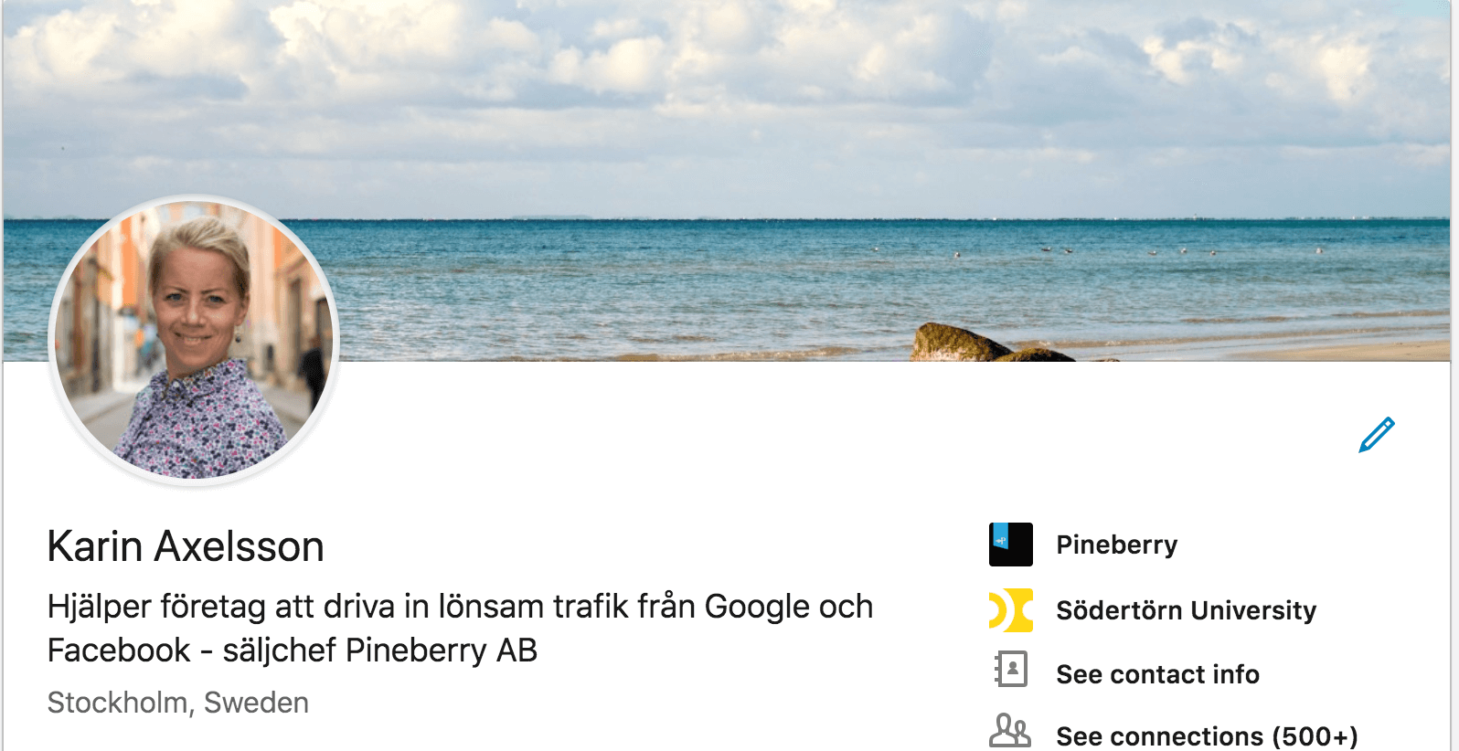 Karin Axelsson på LInkedIn