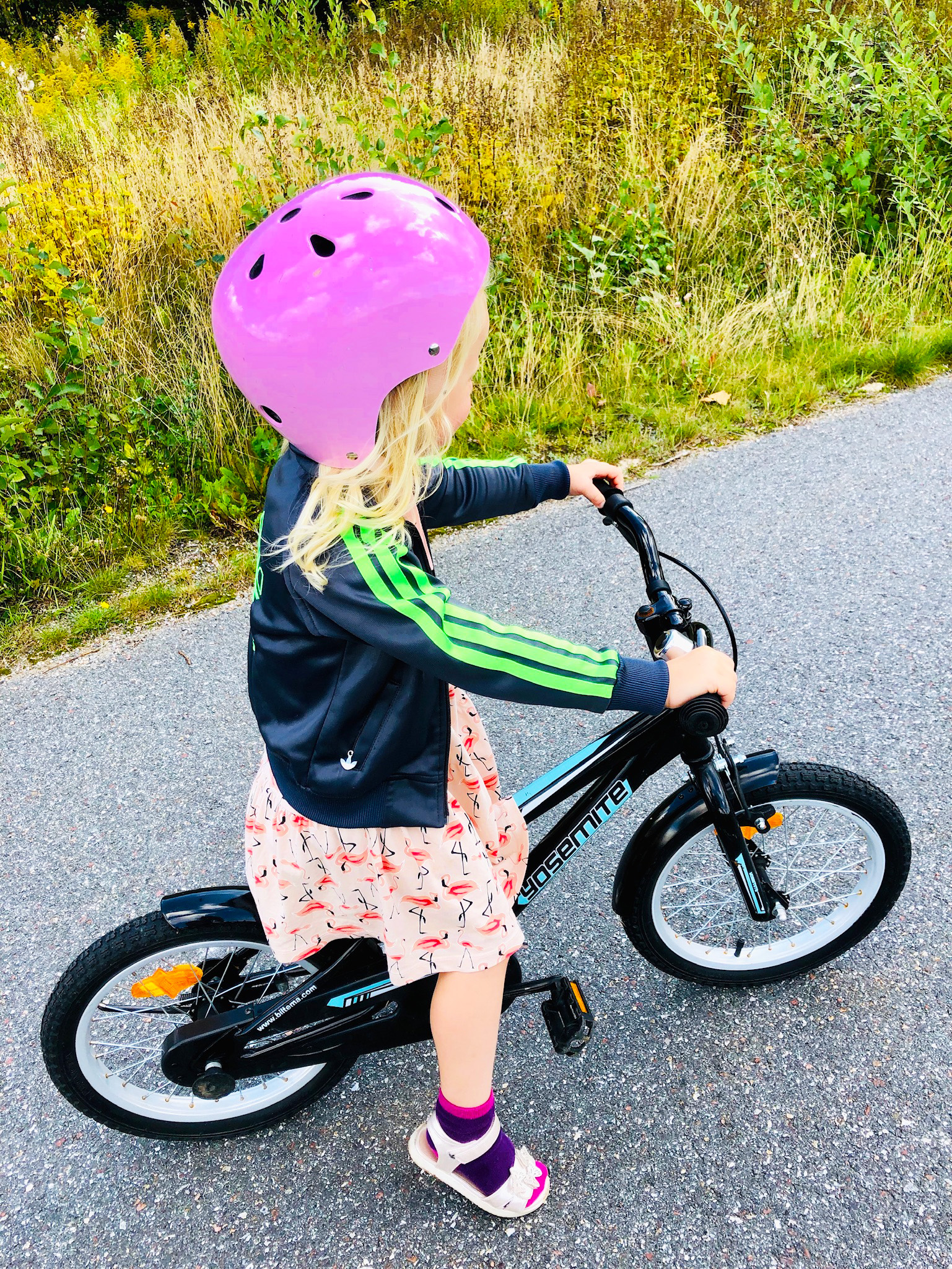 Årets sista dopp - cykling dit och hem