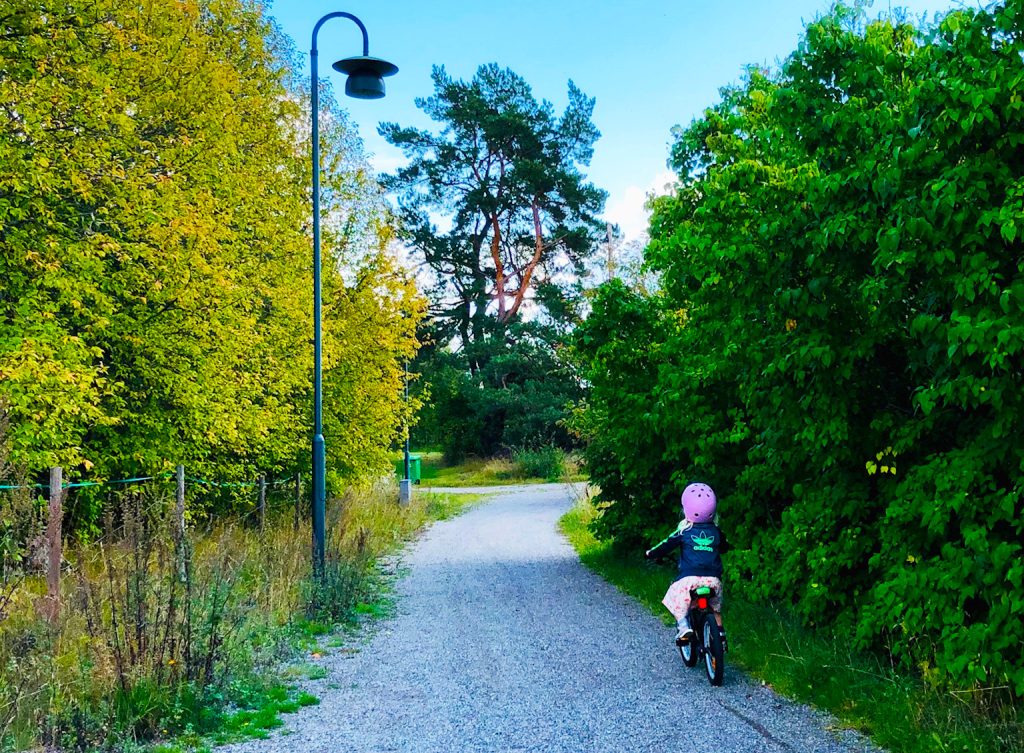 Årets sista dopp - cykling dit och hem