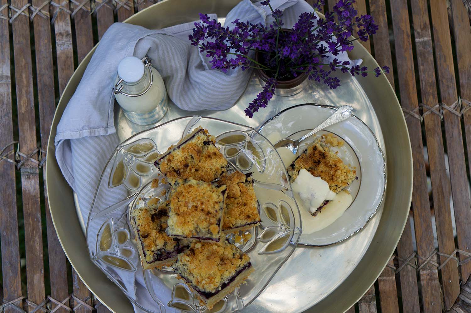 Blåbärskaka med smultopp - recept
