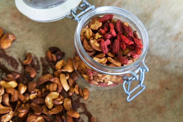 cashewnötter med kanel