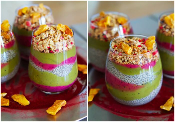 chiapudding smoothie med granola