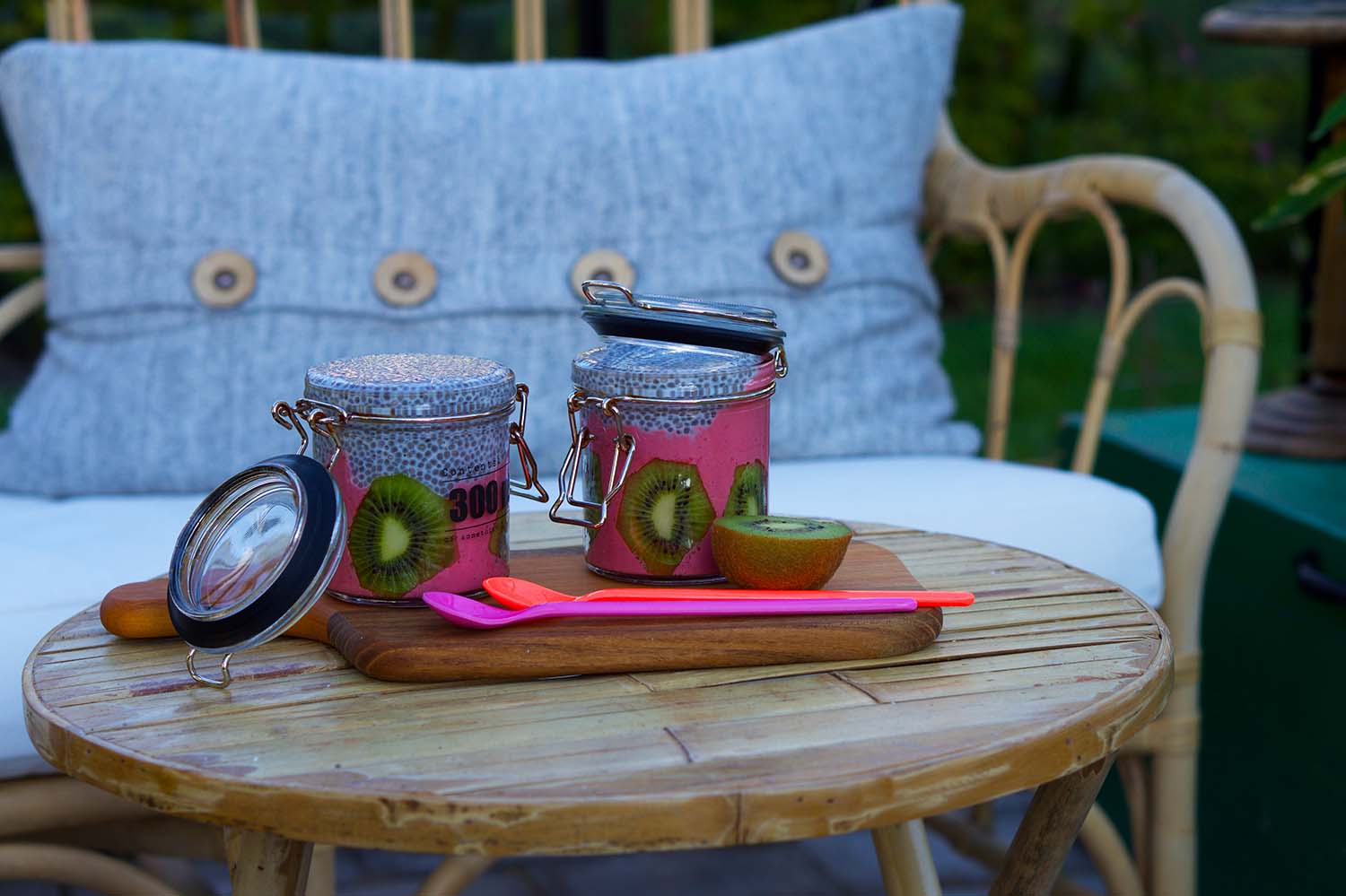 Chiapudding Smoothies med kiwi - recept