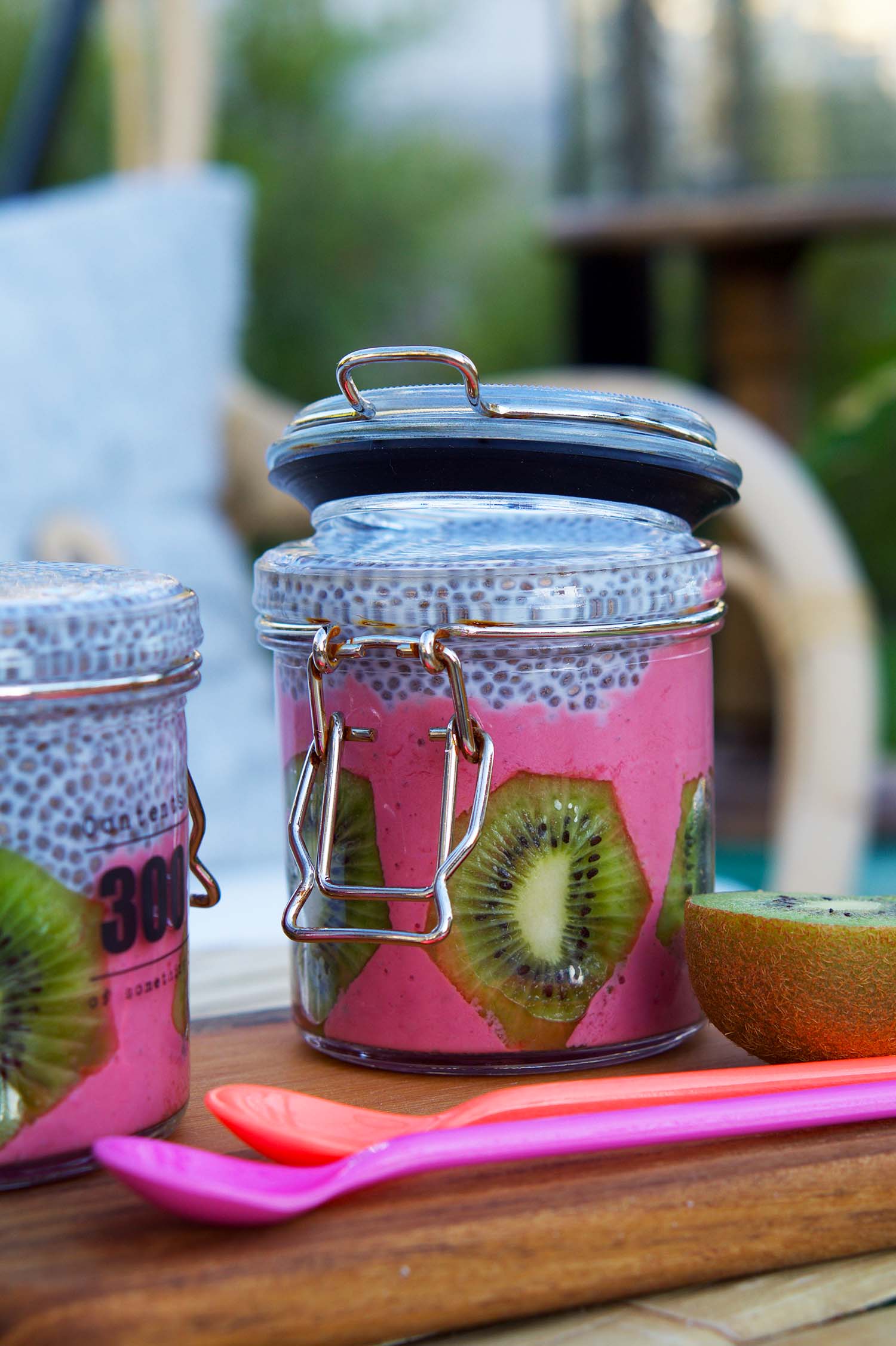 Chiapudding Smoothies med kiwi - recept