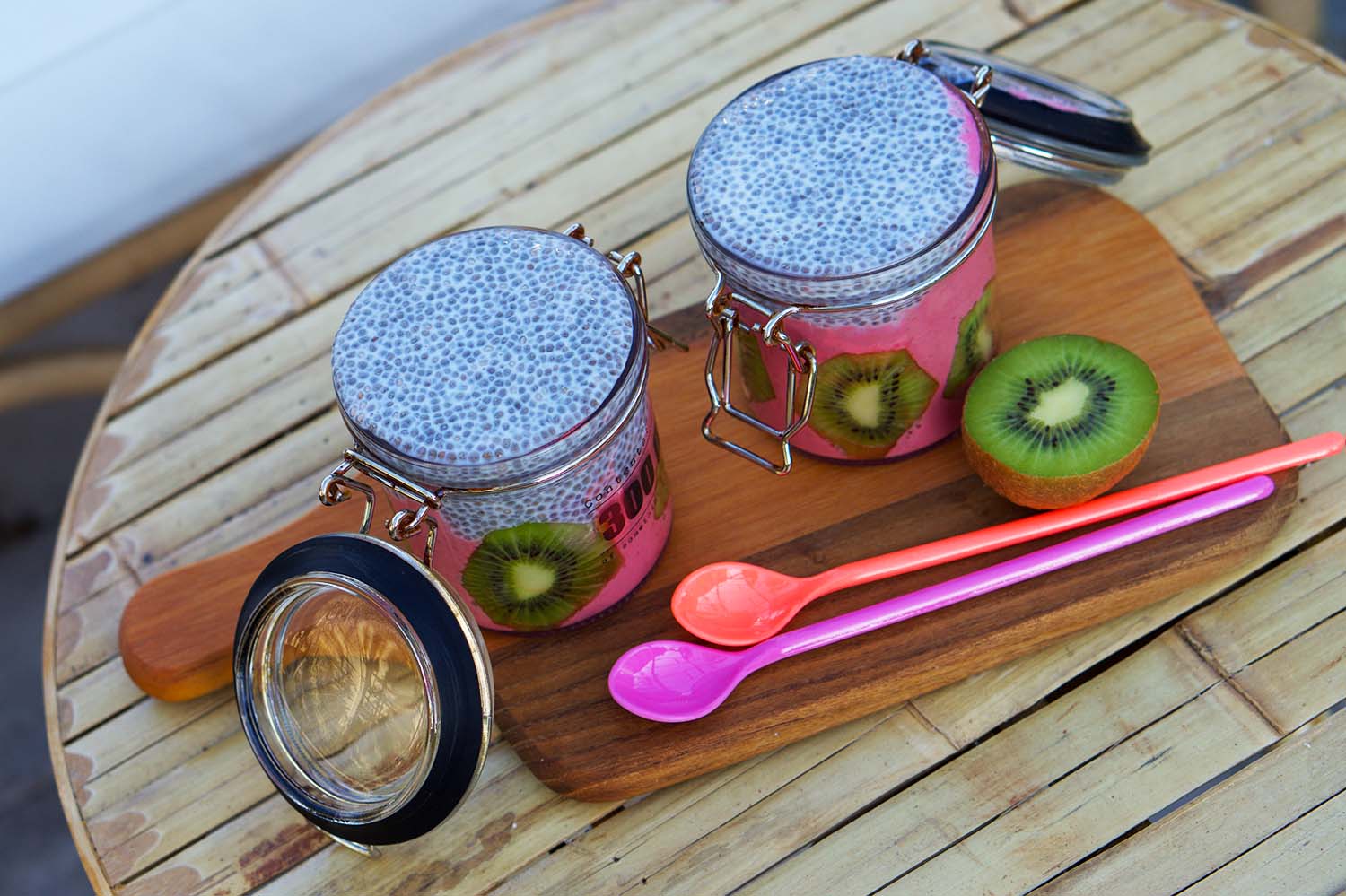 Chiapudding Smoothies med kiwi - recept
