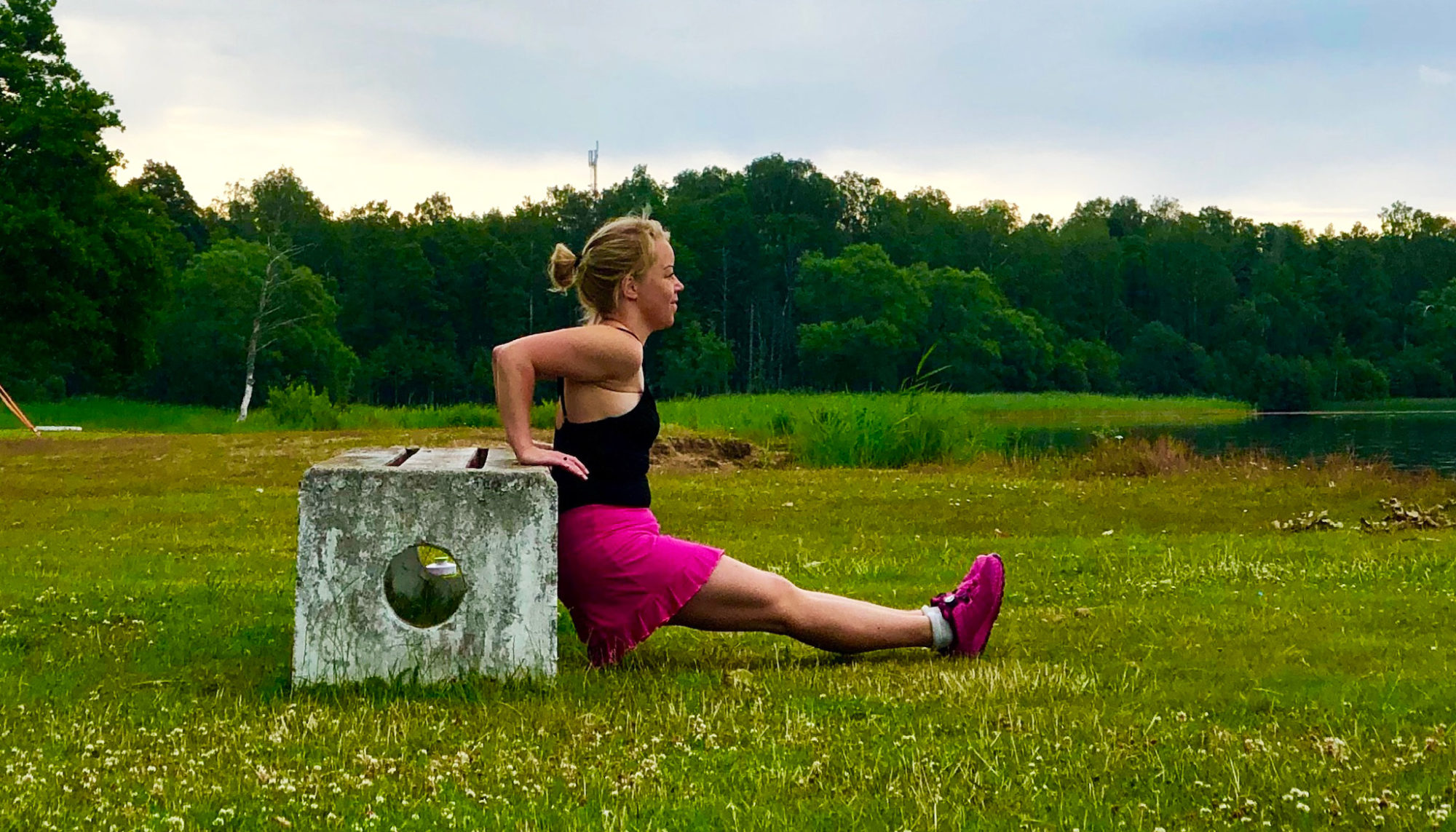 cirkelträningspass vid bänk