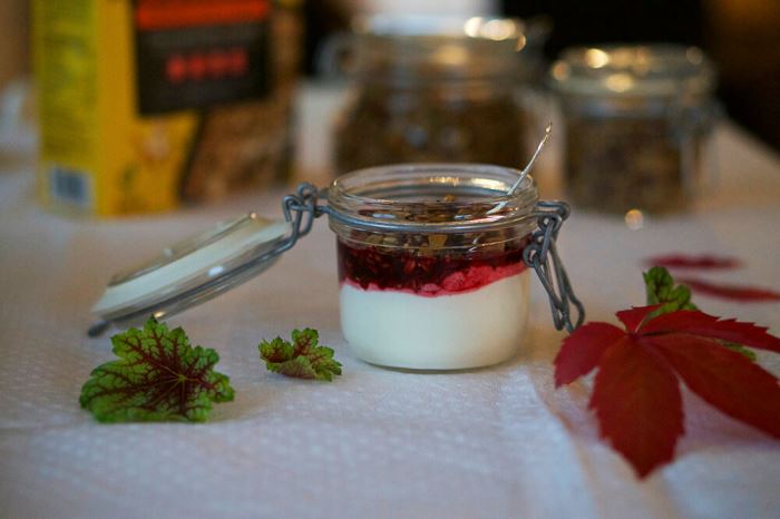 granola med yoghurt och bär