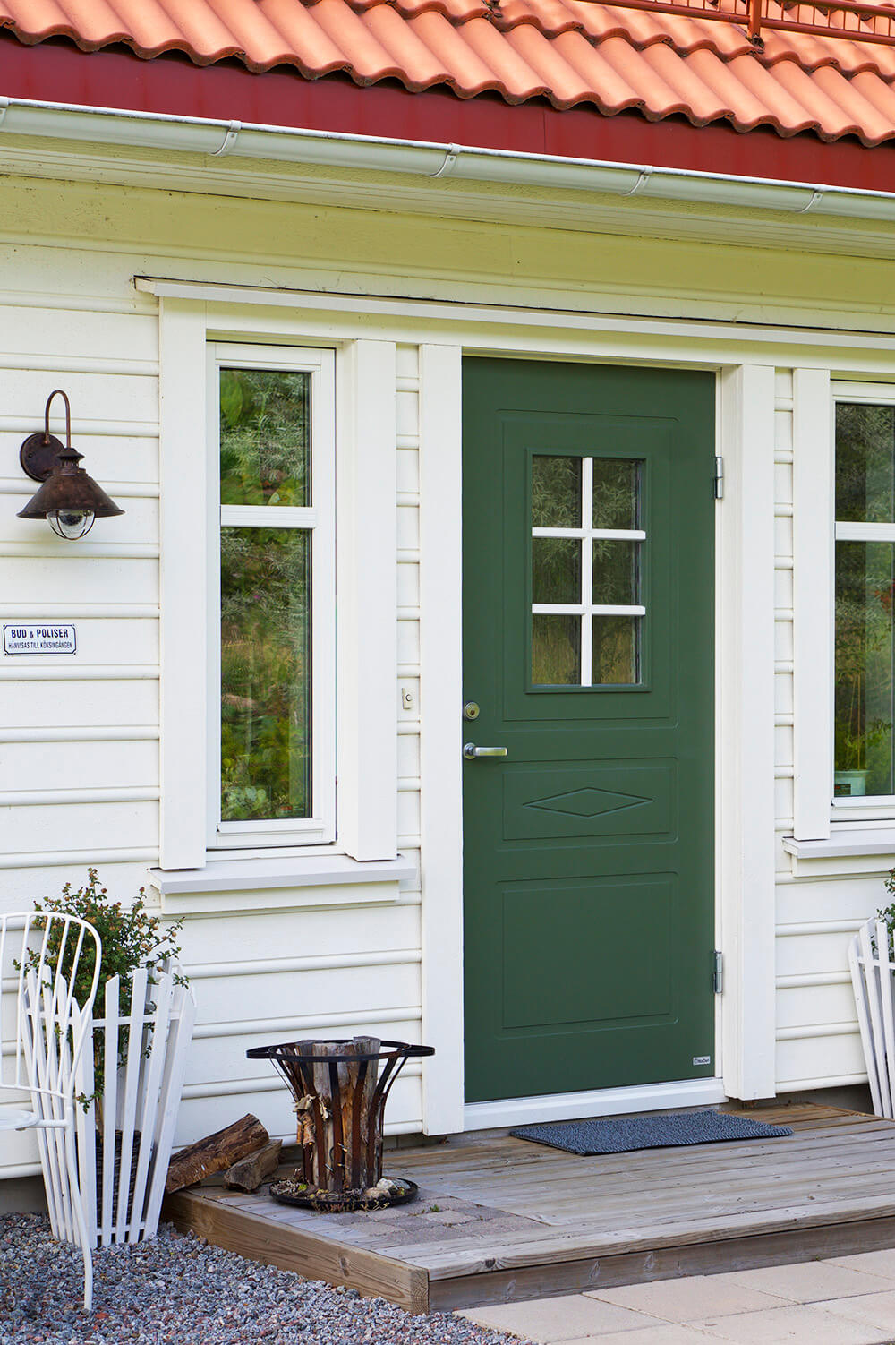 En grön dörr