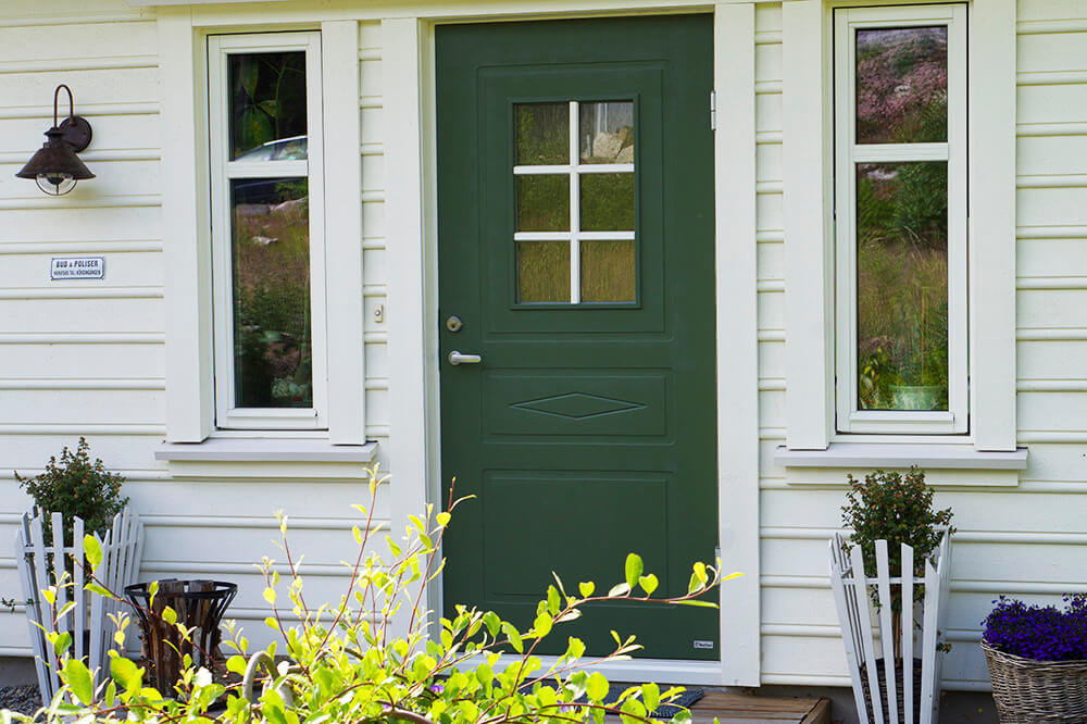 En grön dörr