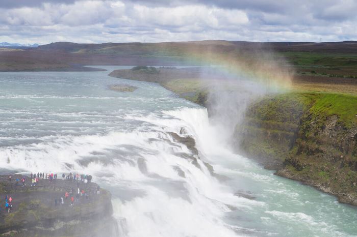 Gullfoss vattenfall på Island