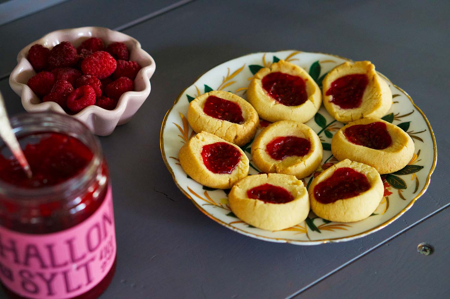 Hallongrottor recept
