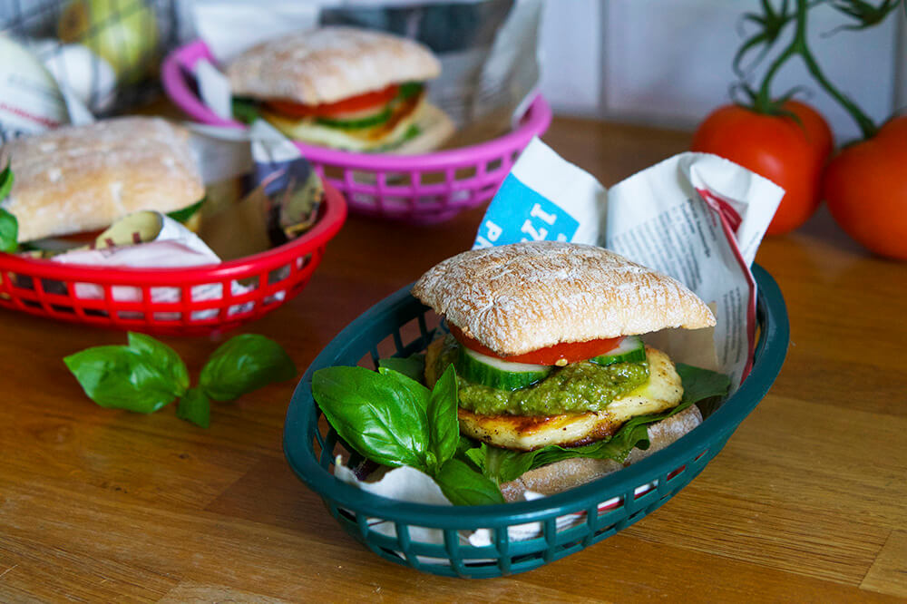 Hemmagjord halloumiburgare