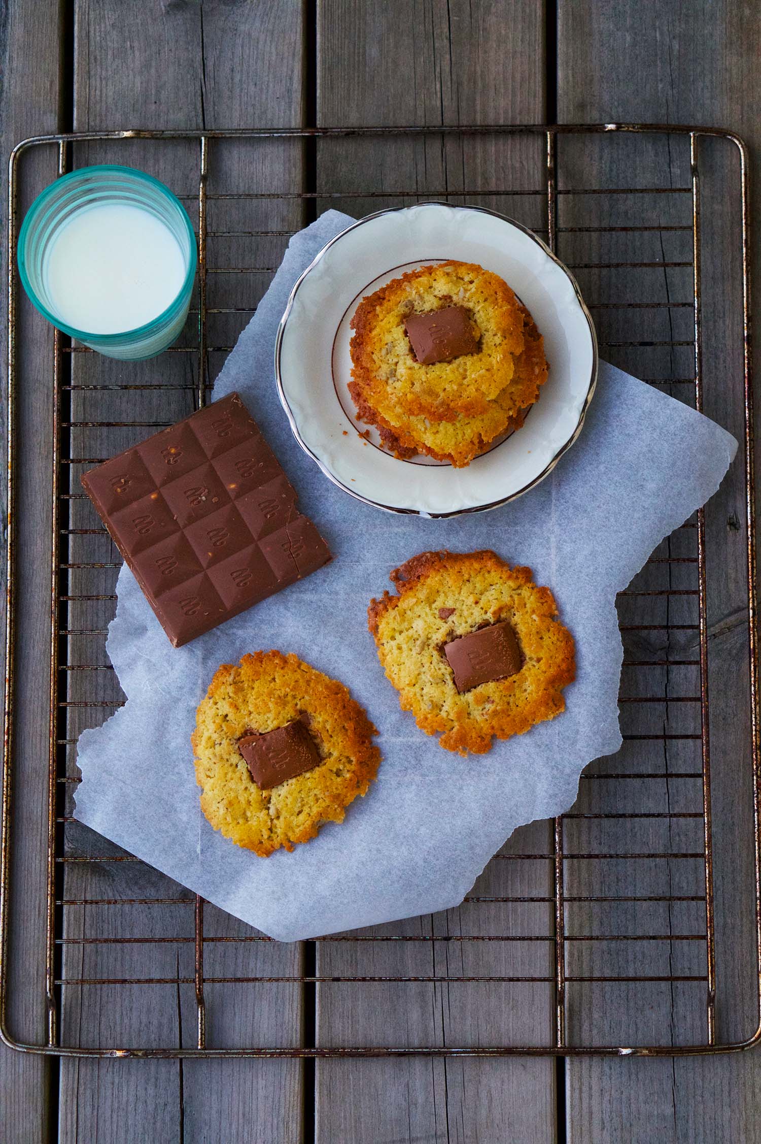 Havrekakor med choklad - recept