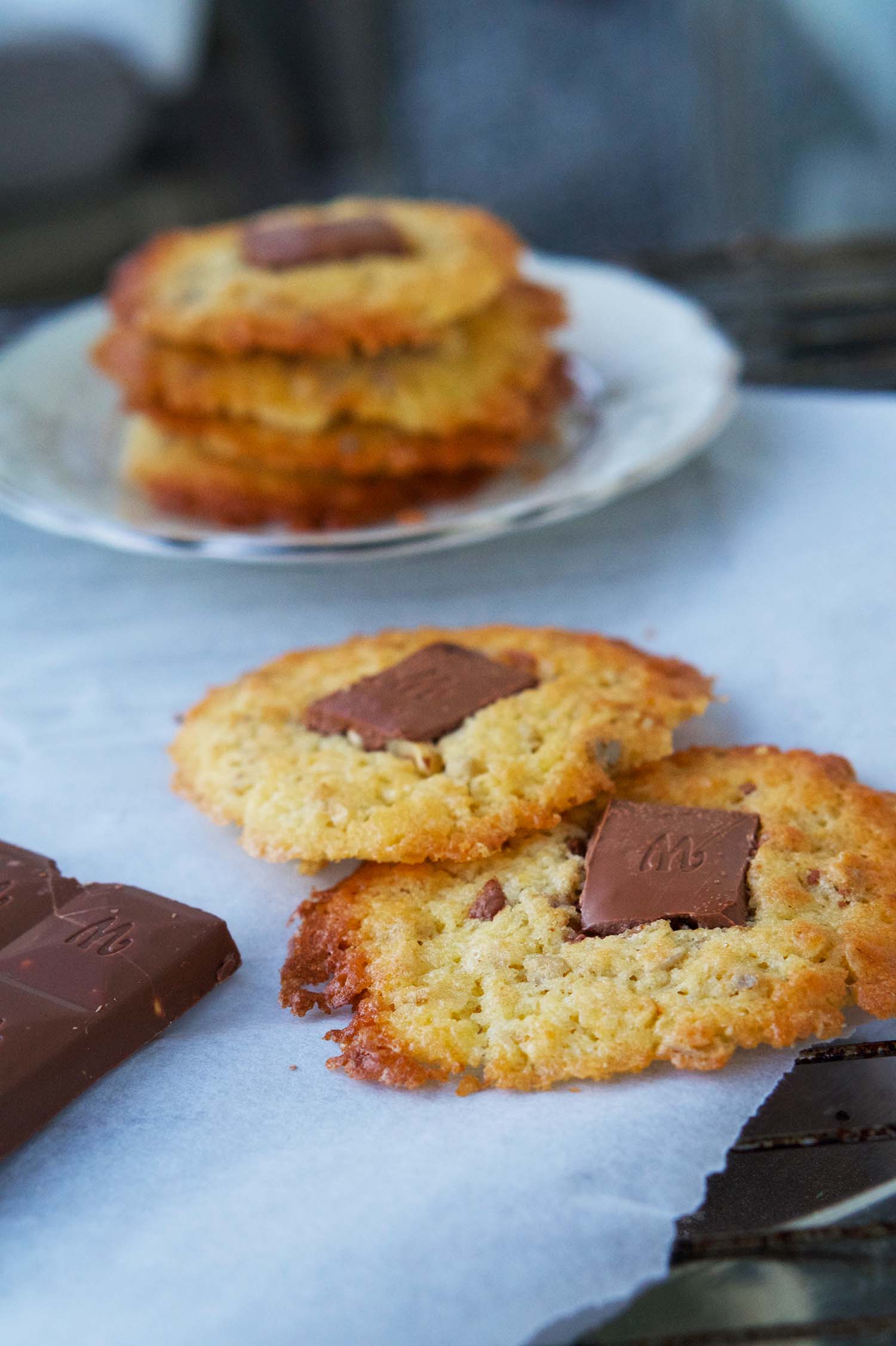 Havrekakor med choklad - recept