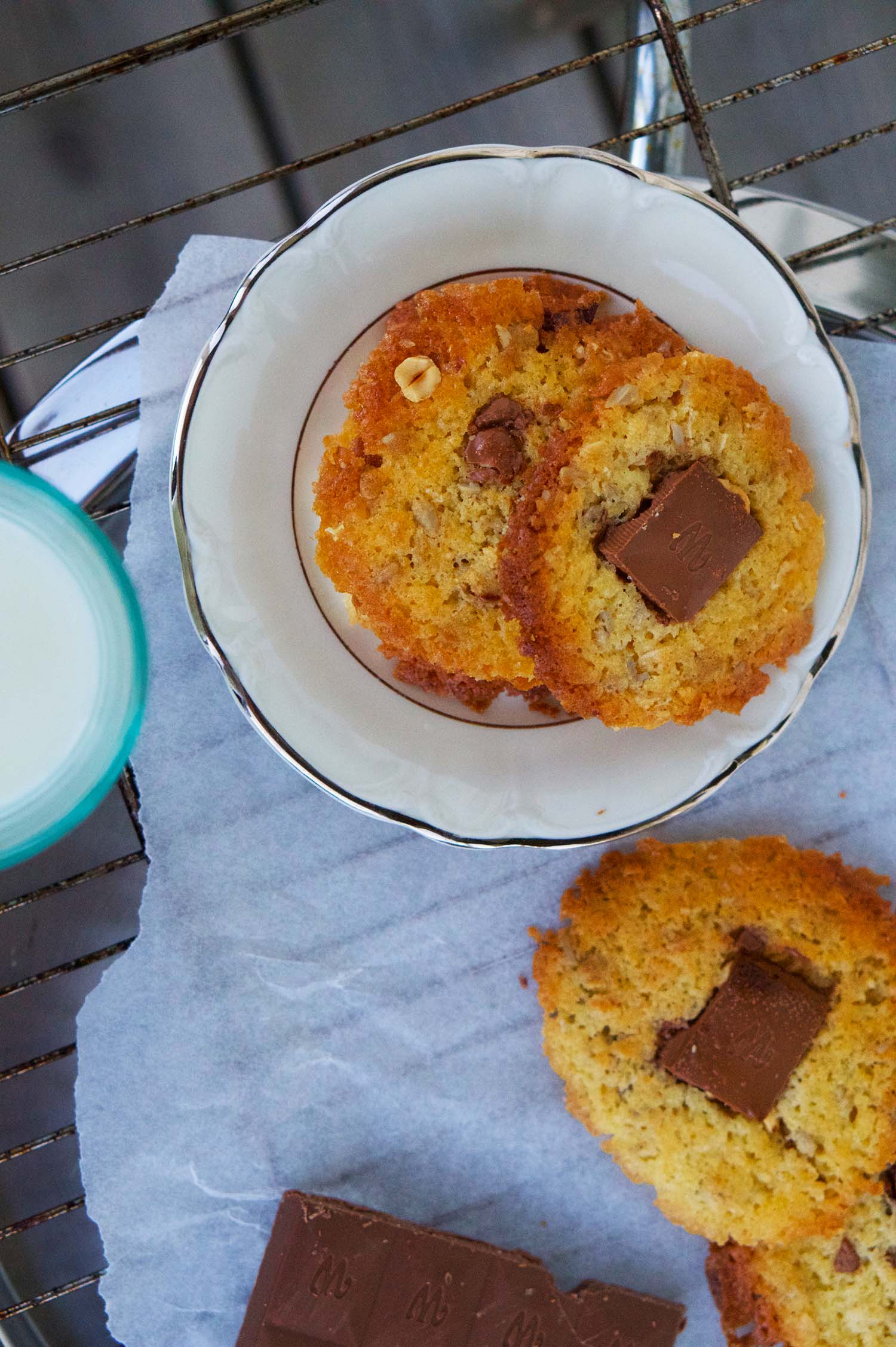 Havrekakor med choklad - recept