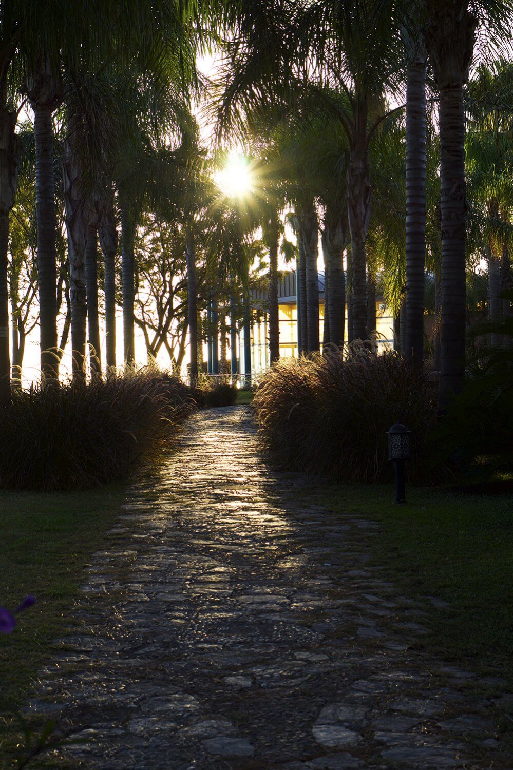 Morgonpromenad på hotellet i Kemer, Turkiet