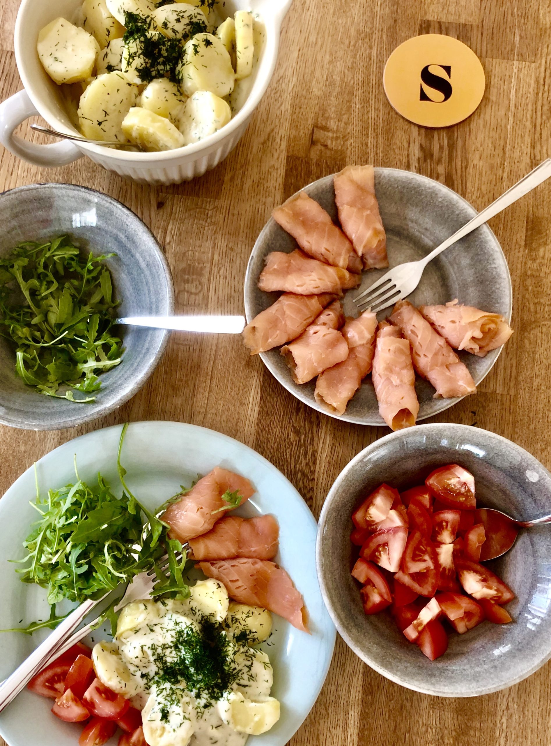 Stuvad potatis och lax