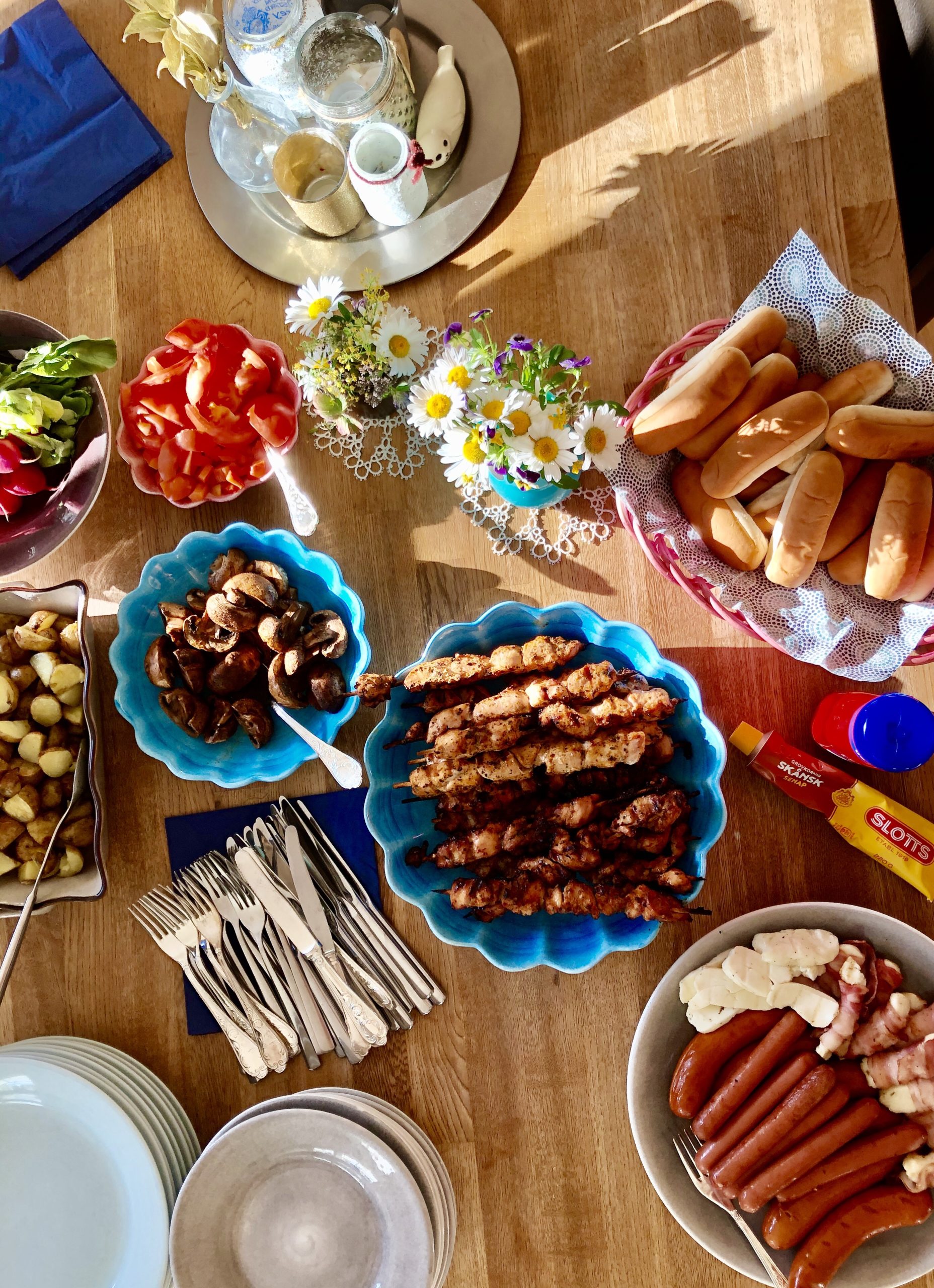 Grillmiddag på midsommar
