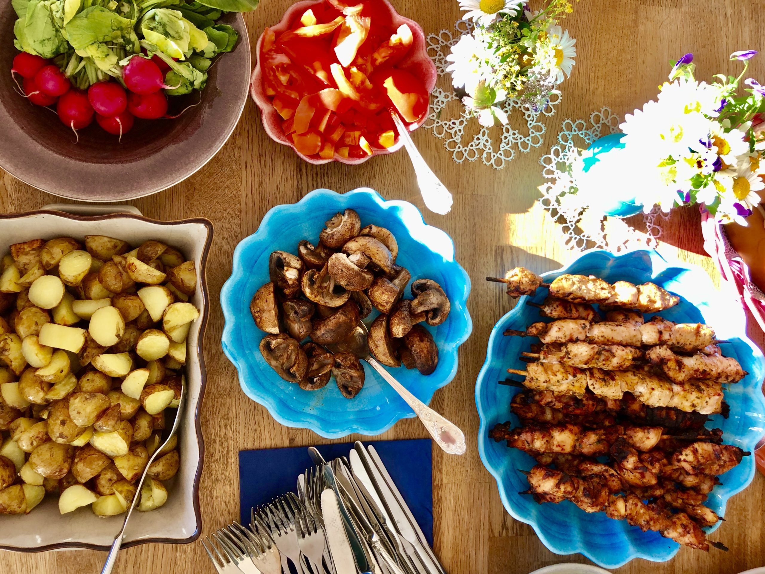 Grillmiddag på midsommar