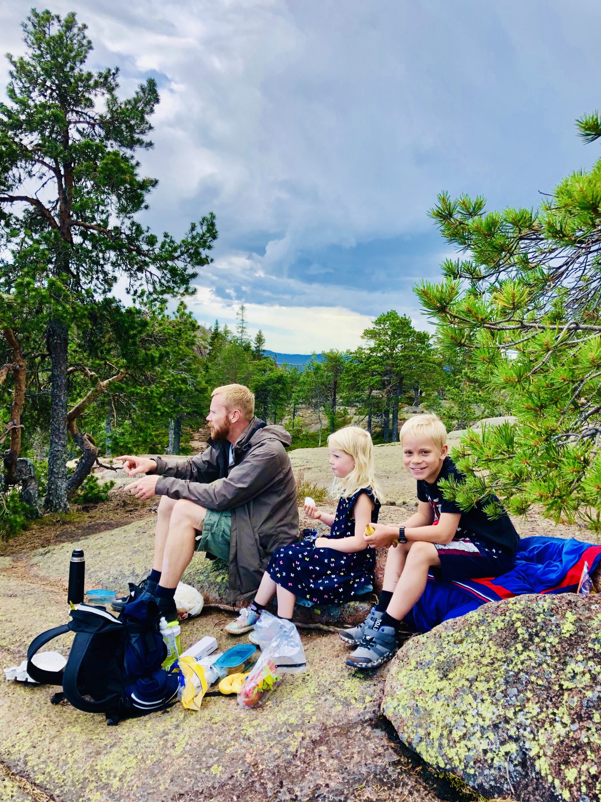 Paus vid vandring Slåttdalsskrevan
