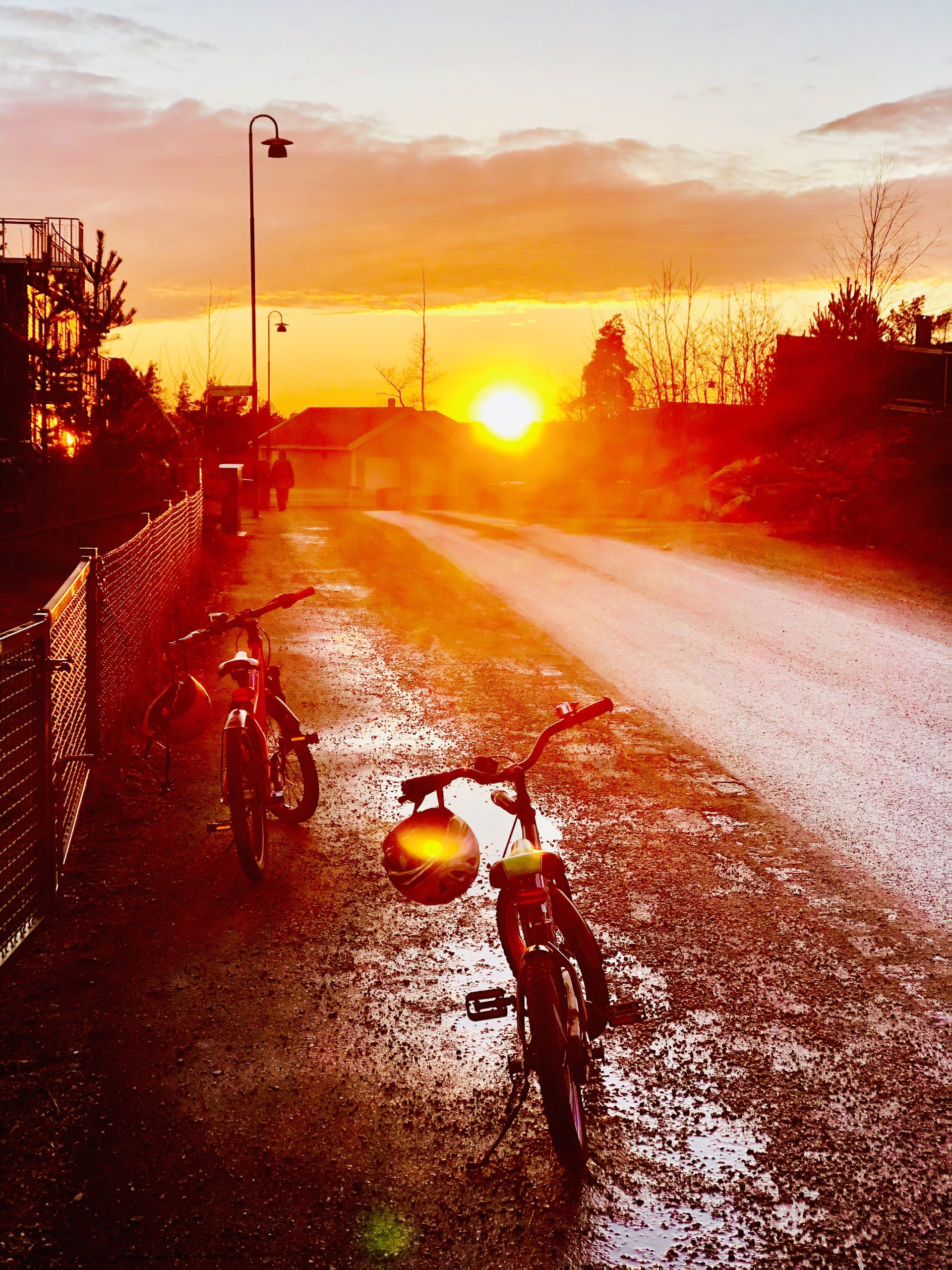 Vacker solnedgång hemma hos oss