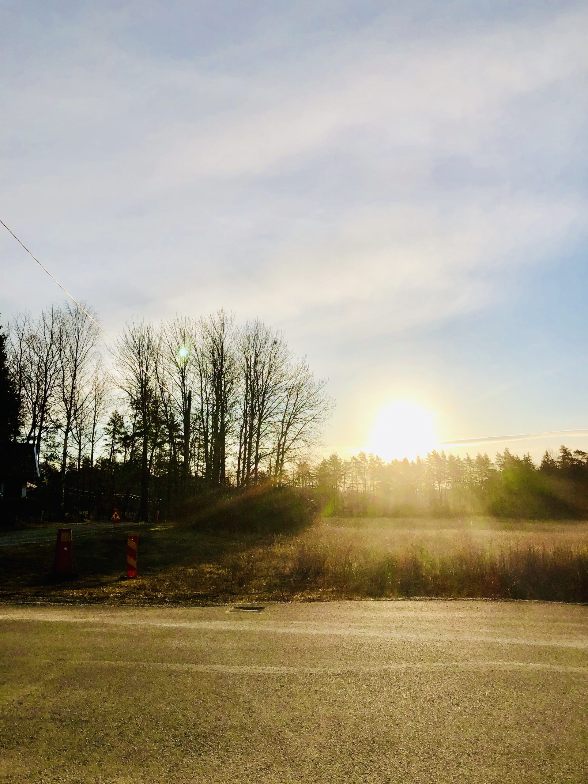 Morgonpromenad i sol