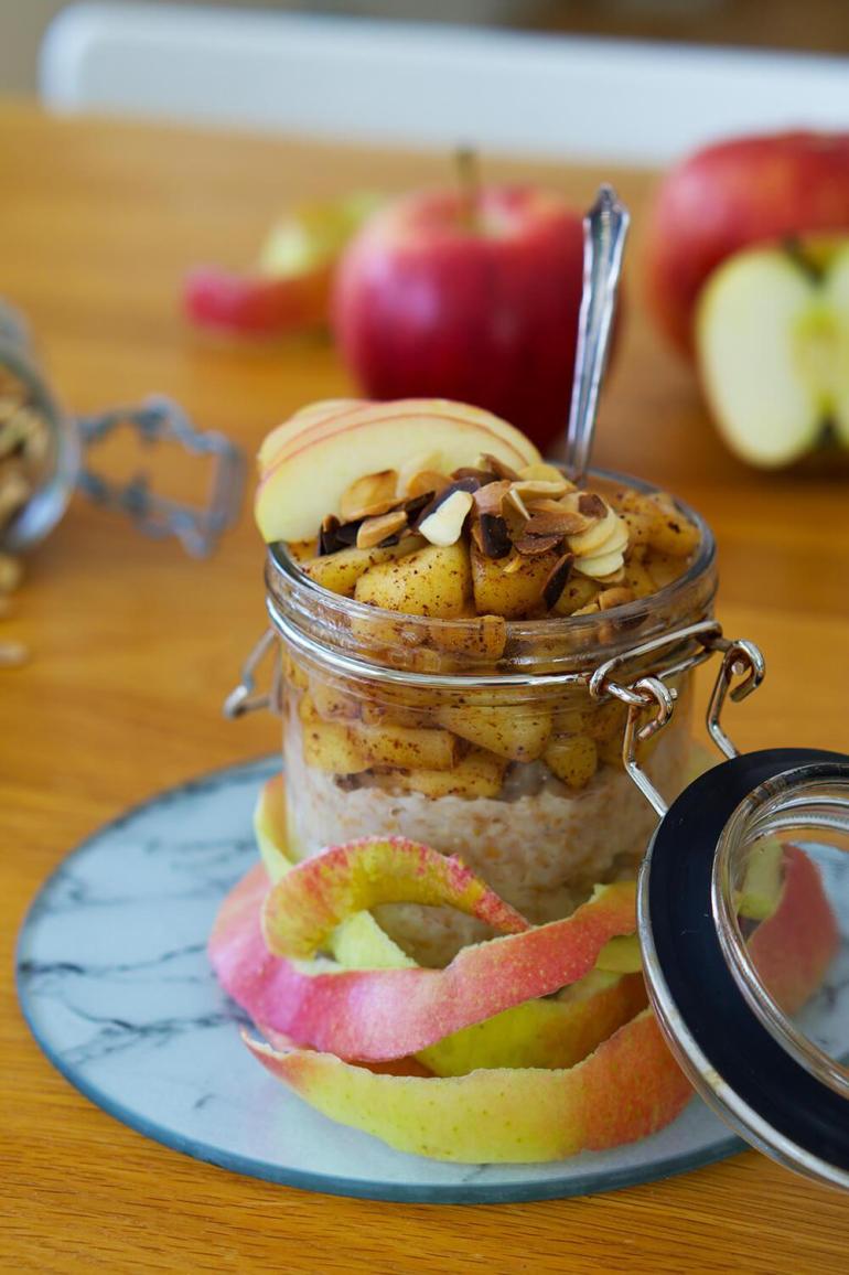 kall-grot-apple-och-kanel-2 - Kall gröt med äpple och kanel - en ljuvlig frukost på burk