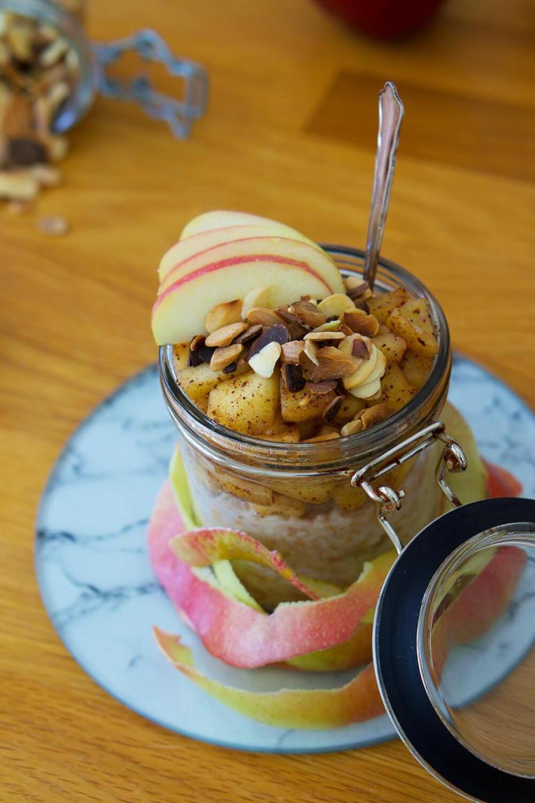 kall-grot-apple-och-kanel-3 - Kall gröt med äpple och kanel - en ljuvlig frukost på burk
