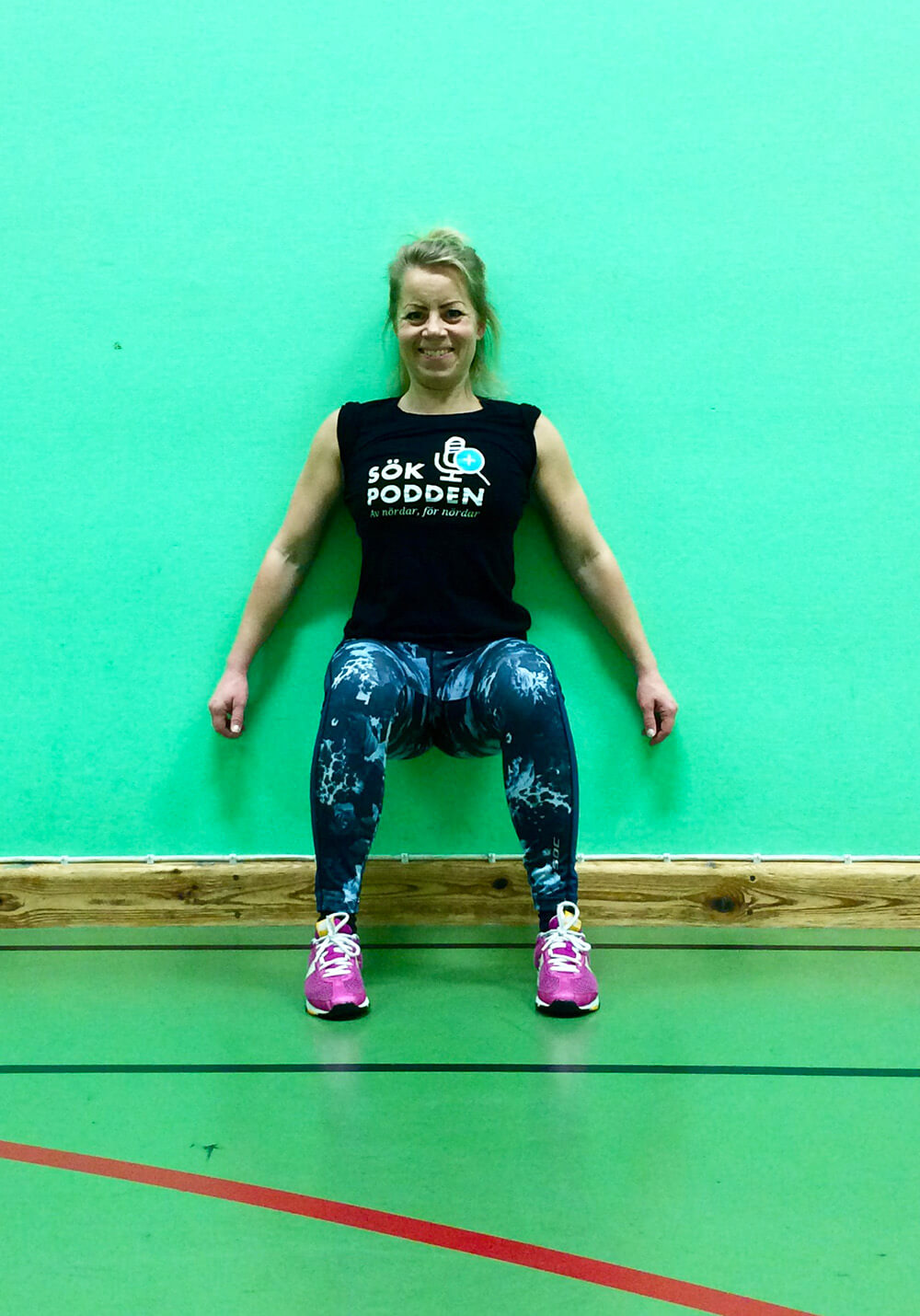 Karin Axelsson tränar jägarvila