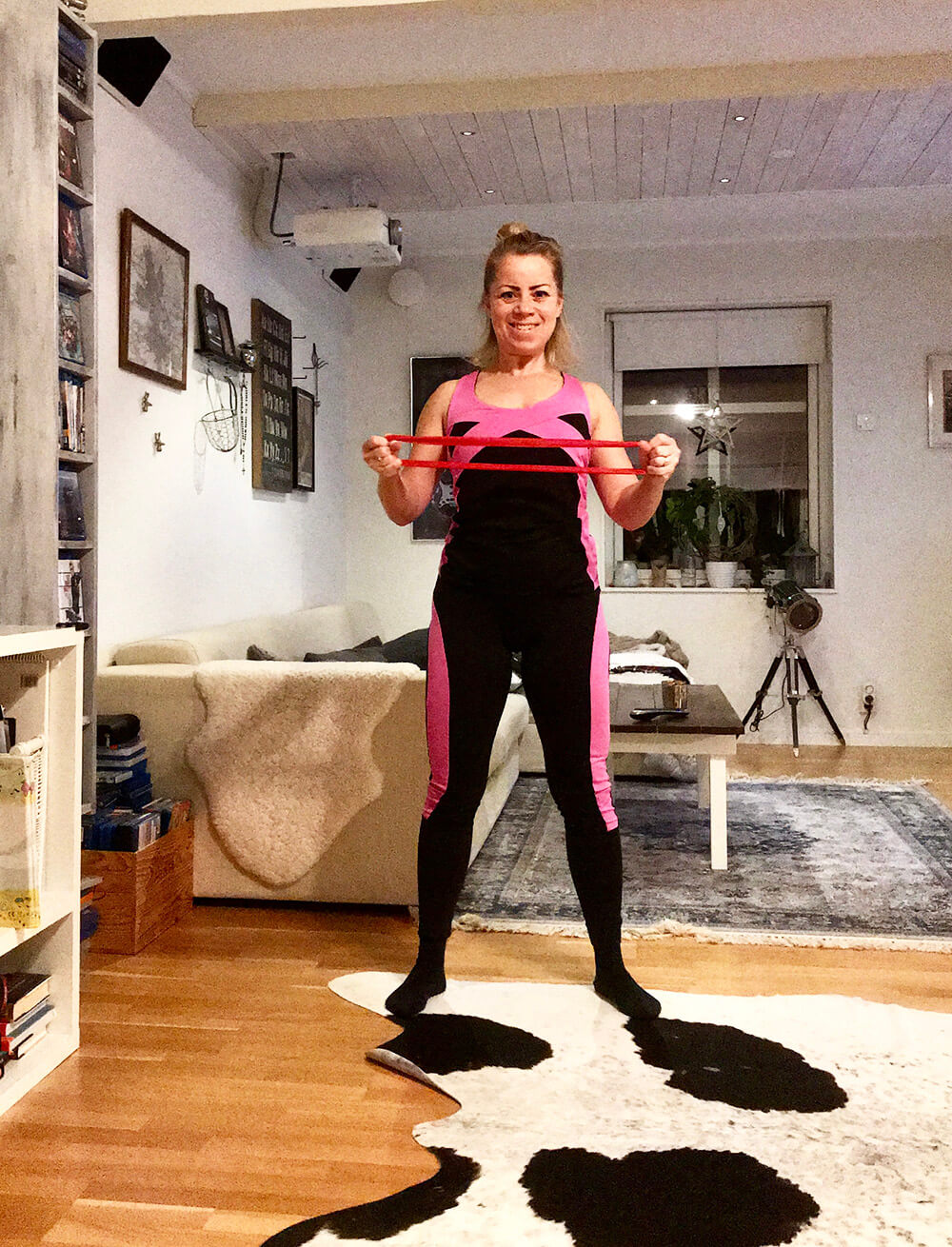 Karin Axelsson tränar med minibands