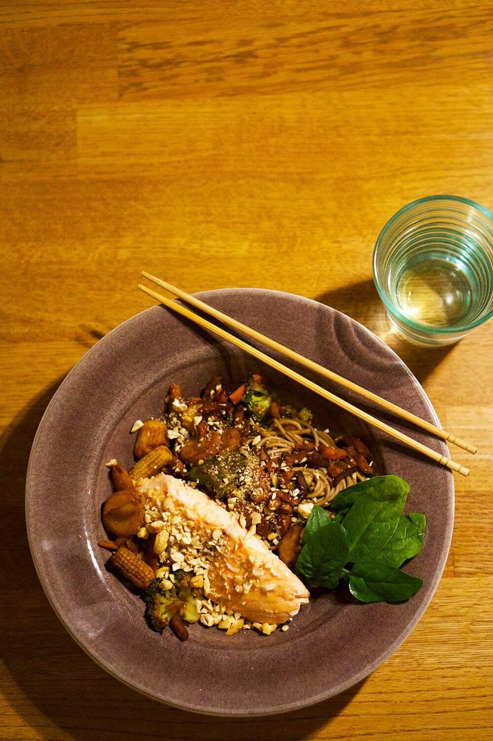 Lax och nudlar - recept