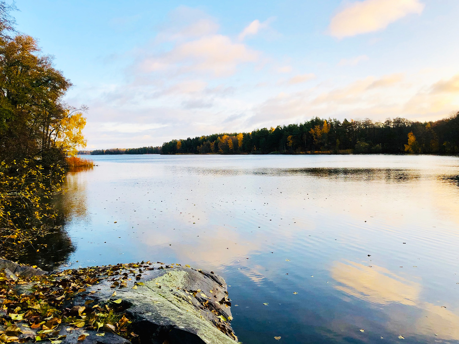 Löpning en lördagsmorgon på hösten