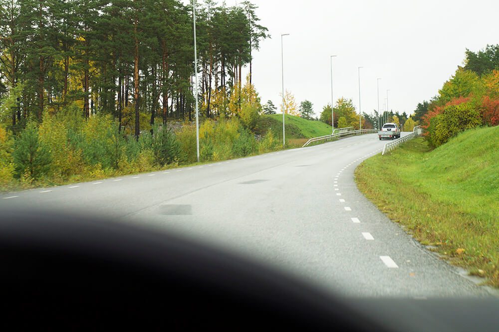 Bilvägen på hösten