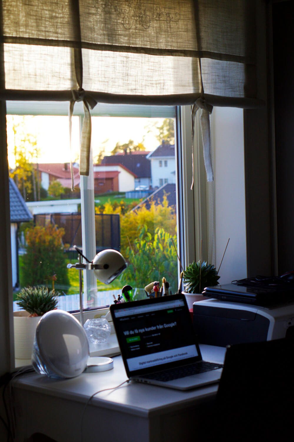 Utsikten från vårt arbetsrum