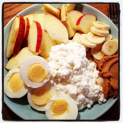 middag-kokt-agg-keso-jordnotssmor-frukt - Mina vardagsmiddagar