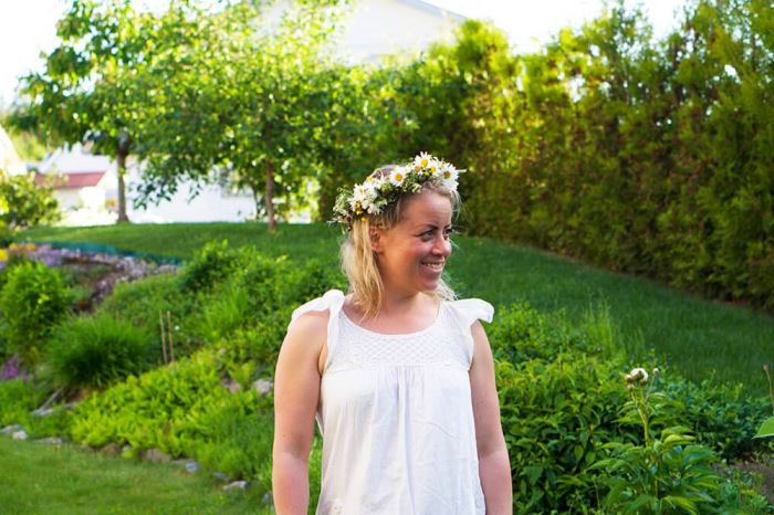 Karin Axelsson på midsommardagen