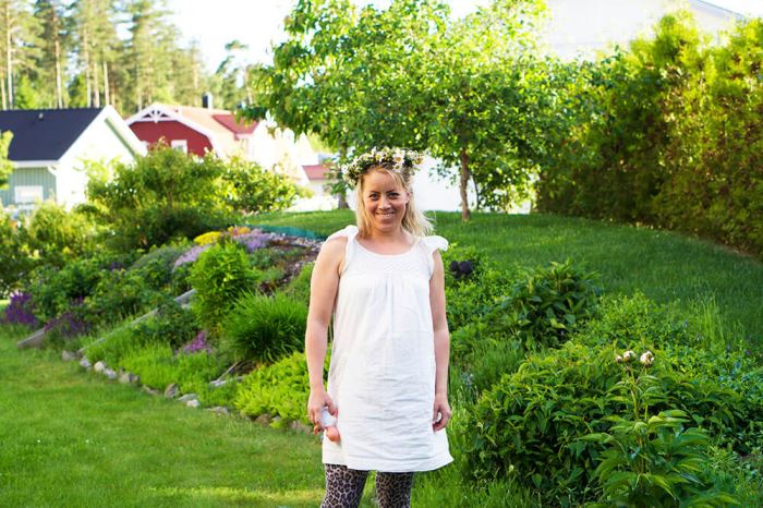 Karin Axelsson på midsommardagen