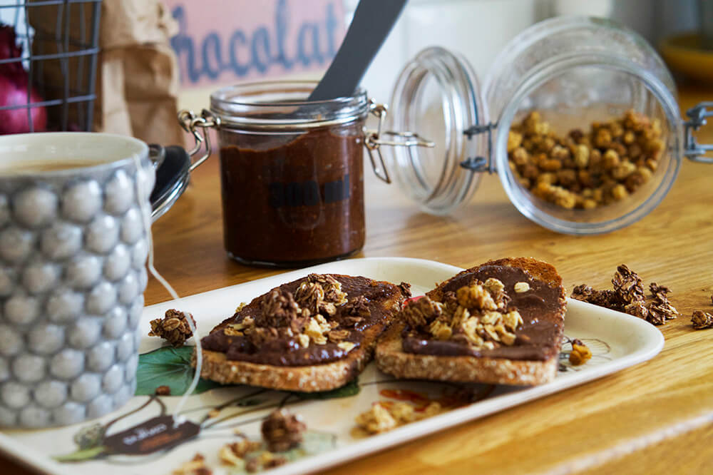 nyttig nutella på smörgås